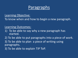 Paragraphs- When and Why | Teaching Resources