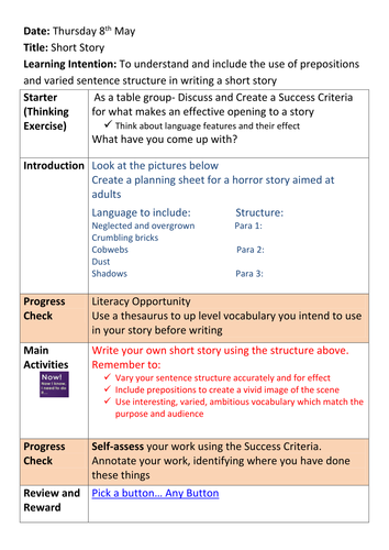 Holes - Scheme of Learning - Lessons 5&6