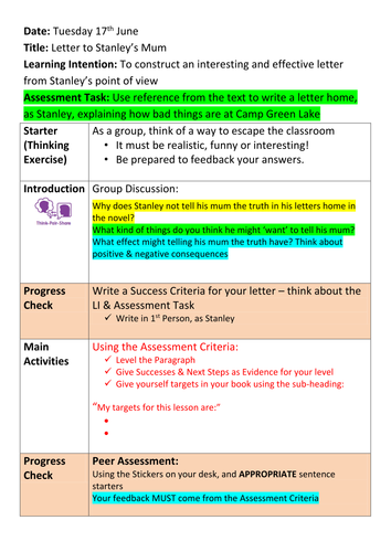 Holes - Scheme of Learning - Assessment | Teaching Resources