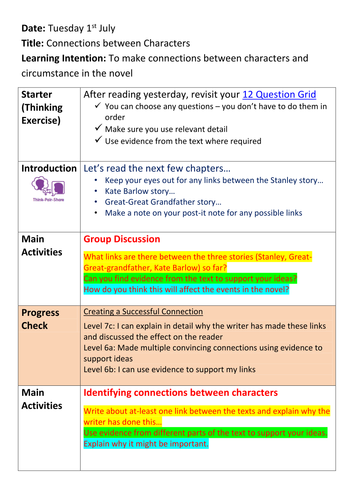 Holes - Scheme of Learning - Lessons 21-23