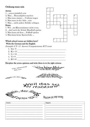 Stimmt GCSE GREEN School puzzle – Ordnung muss sein!