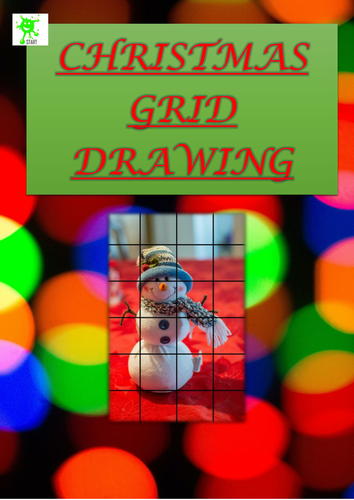 Christmas Activity. Festive Grid Drawing 3