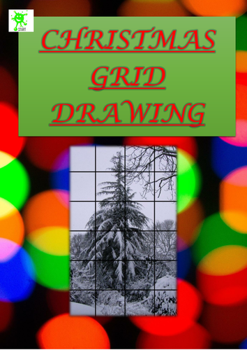 Christmas Crafts Activity. Festive Grid Drawing 9