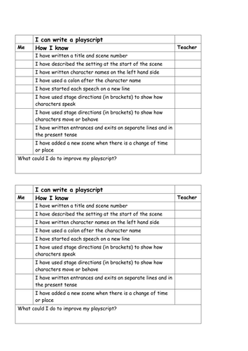 planning-ideas-and-success-criteria-for-writing-a-playscript-teaching