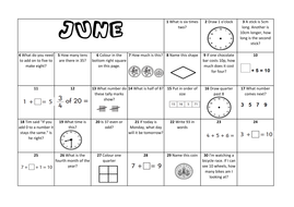 question a day calendar maths june ks1 teaching resources