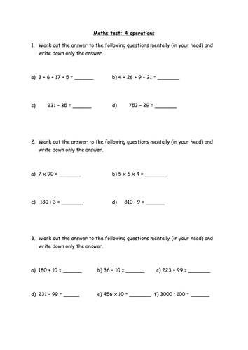 4-operations-maths-test-TES.doc