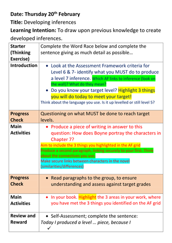 Boy in the Striped Pyjamas - Lesson 13-16 | Teaching Resources