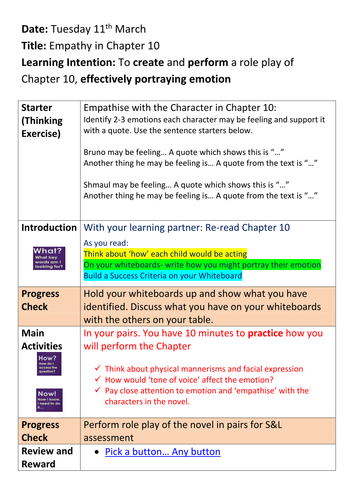 Boy in the Striped Pyjamas - Lesson 17-19 | Teaching Resources