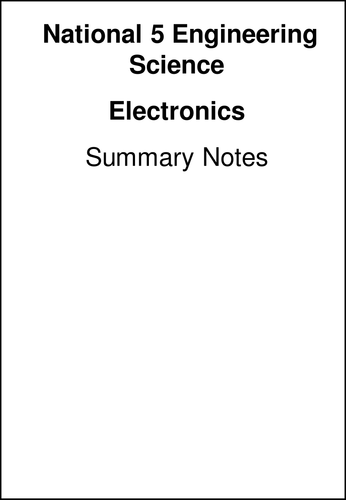 National 5 Engineering Science / Physics Electronics Summary ...