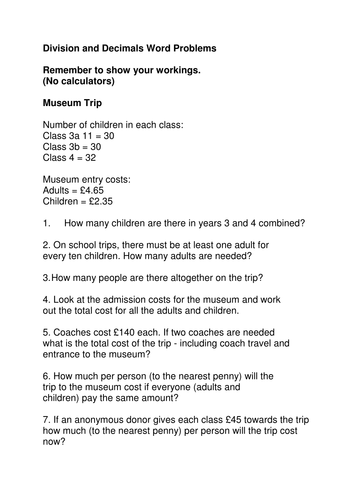 Maths Word Problems Primary-GCSE/National 5 level | Teaching Resources