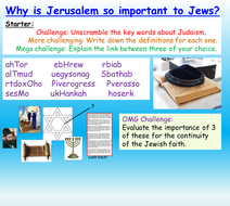 Judaism + Jerusalem | Teaching Resources