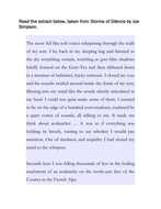 Metaphor to describe silence image