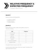 Relative Frequency and Expected Frequency - Complete Lesson | Teaching
