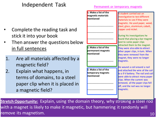 Permanent and temporary magnets comprehension