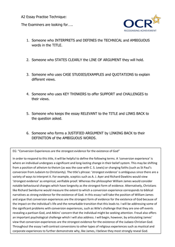 essay structure a2