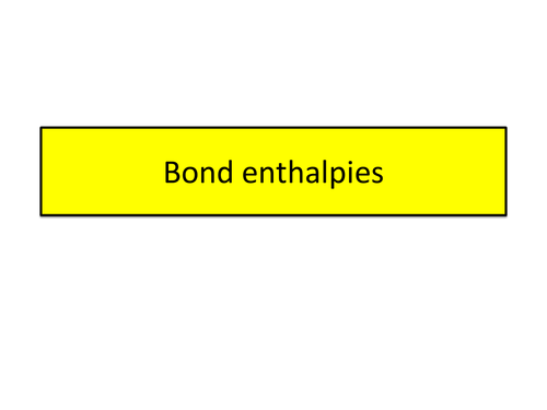 Bond Enthalpy