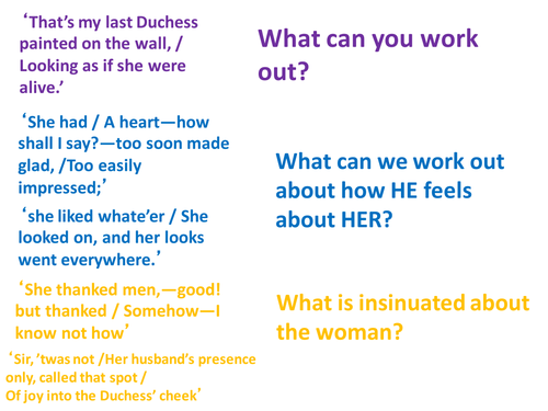 My last Duchess Robert Browning GCSE poetry 9-1