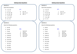 Algebraic Solving & forming and solving equations worksheets | Teaching