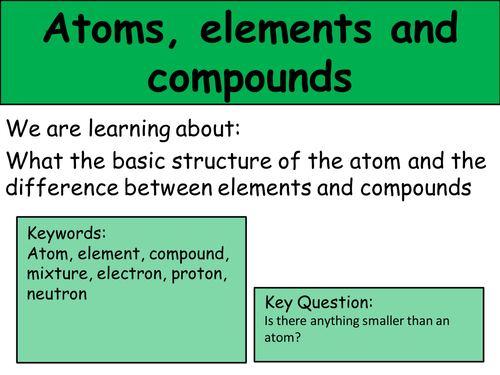 IGCSE Fundamental Ideas Scheme of Work - atomic structure, bonding and balancing equations