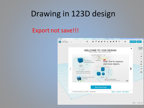 Using Autodesk 123d Design -starting off.