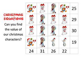 Disney Christmas Problem Solving Simultaneous Equations By Jillatha