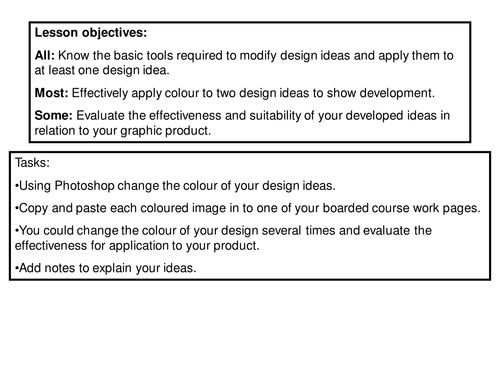 Steam Punk Graphic Design Lesson - using photo editing software to add colour.  KS4/KS3 iMedia.