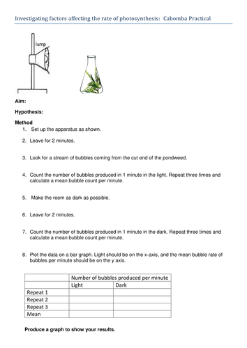 Photosynthesis Practical