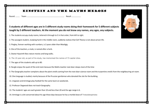 Einstein and the Maths Heroes