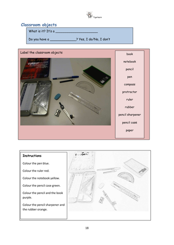 Classroom objects - I have/don't have ESL unit