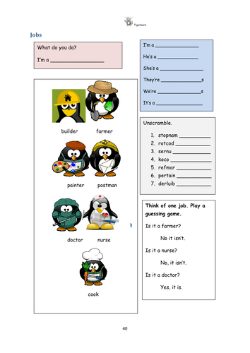 Complete ESL/EAL class on jobs vocab - what do you do?