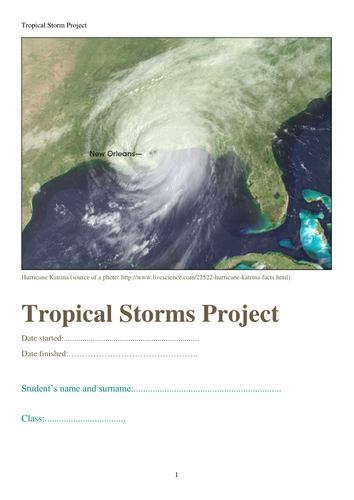 AQA 9-1 GCSE Specification Weather Hazard, three first topics from this unit.