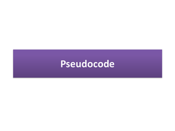 Pseudocode Lesson - Introduction and Activities | Teaching Resources