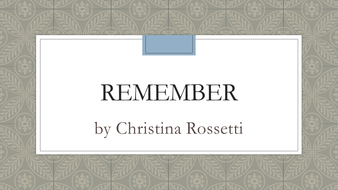 remember rossetti
