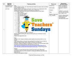 Introduction to Islam KS1 Lesson Plan, Information Text and Worksheet