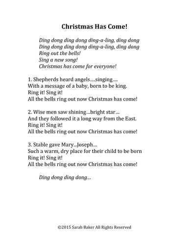 Christmas Has Come! - Song | Teaching Resources