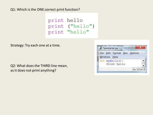 Loops practical for GCSE Computer Science using Python