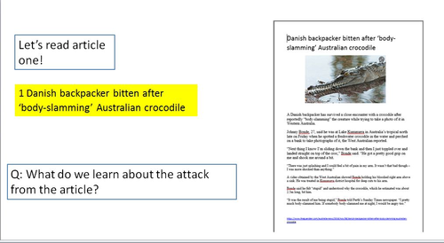 Crocodile Comparison Lesson - Non-Fiction Texts