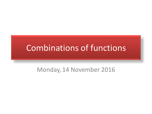 Composite Functions