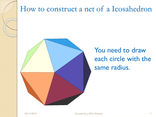 Constructing net of Tetrahedron, Octahedron and Icosahedron