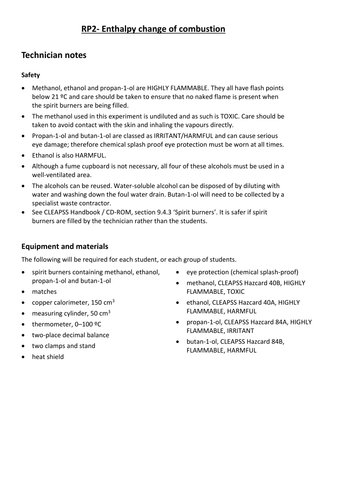 Calorimetry for AS level | Teaching Resources