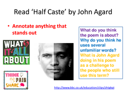 john agard reading half caste