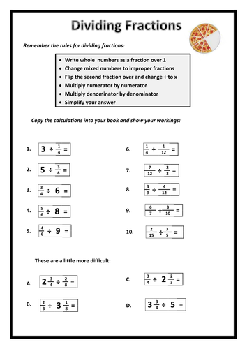 Fractions - Multiplying & Dividing Worksheets | Teaching Resources