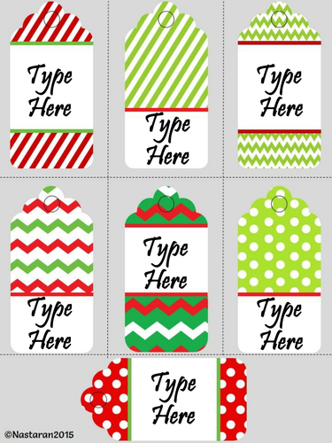 Editable Christmas Gift Tags (Medium Size) | Teaching Resources