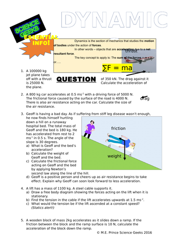 A LEVEL PHYSICS - DYNAMICS! - Newton's 2nd Law In Action!