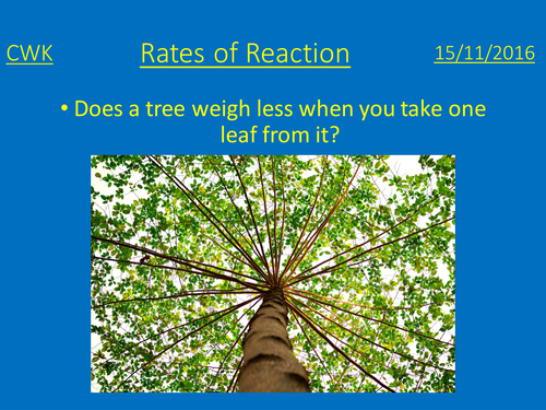 GCSE Additional Science - Rates of reaction - temperature