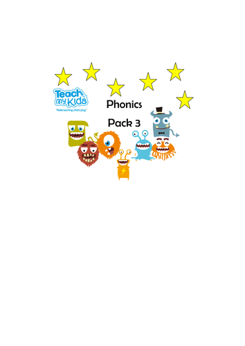 Phonics Worksheets, Pack 3 (common blends, digraphs, vowel sounds alternatives...)