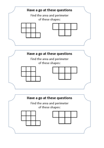 Area and perimeter by counting the squares | Teaching Resources
