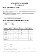 Chapter 4 atomic structure worksheet answer key picture