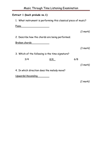 Classical Music Listening Test