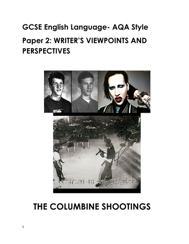 AQA GCSE English Language Paper 2 Writer's Viewpoints & Perspectives ...